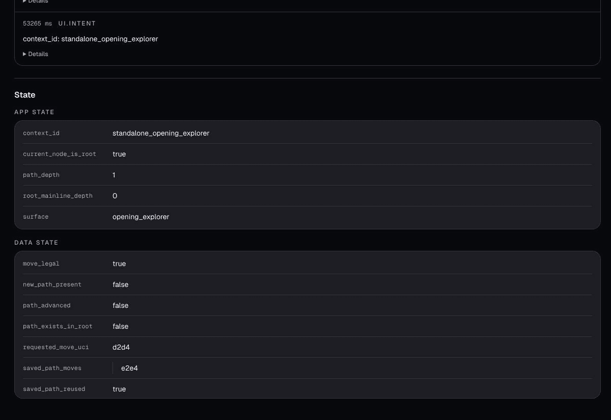 Revclust incident app-selected state snapshot